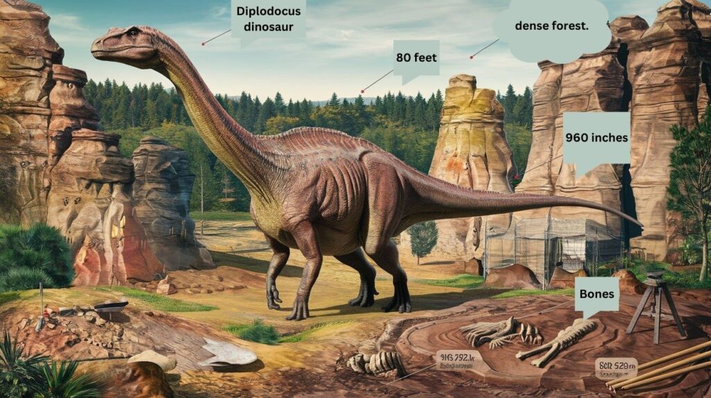 Prehistoric Diplodocus dinosaur