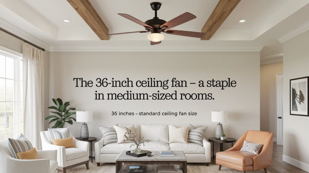 Ceiling Fan A 36-Inch Standard in American Homes